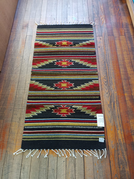 Zapotec Wool Rug; 22"x44"; Z13-1