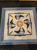 Authentic Navajo Sandpainting; Michael Watchman; 6” x 6”; SP66-2H