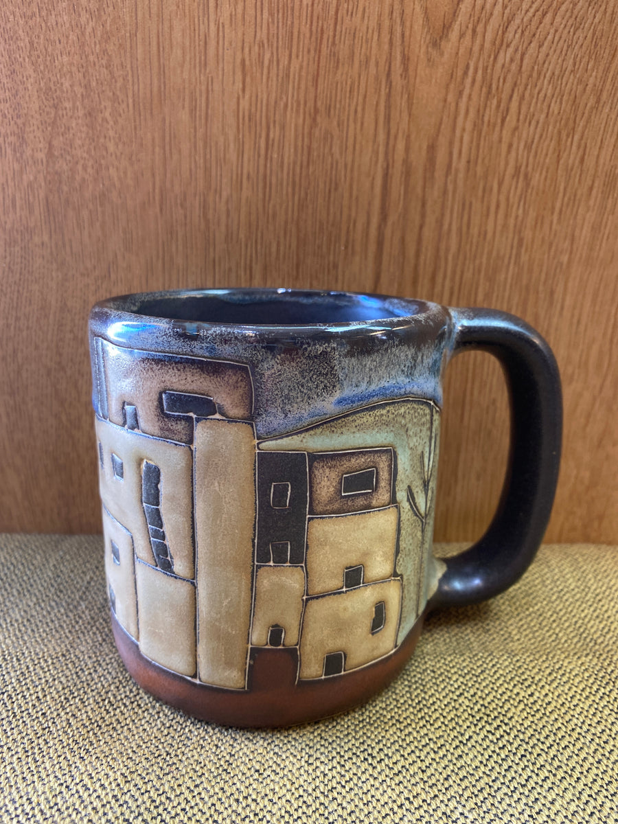 Pueblo Mara Mug in lead free stoneware pottery.16oz; 510E6 – Del Sol  Tularosa