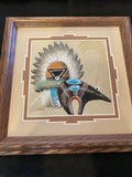 Michael Watchman; Authentic Navajo Sandpainting; 6” x 6”; SP66-2J