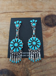 Zuni Handcrafted Turquoise and Sterling Silver Earrings; ER1-6
