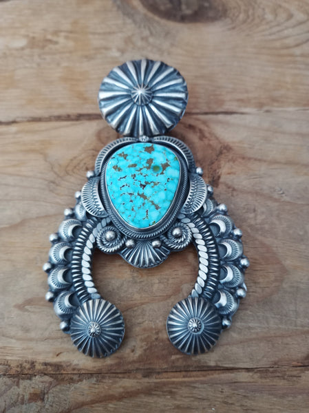 Ciondolo Navajo Fatto A Mano - Argento Sterling Turchese - Acchiappasogni - Pendant - Foto 2