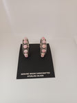Navajo Handcrafted Pink Conch Shell and Sterling Silver Earrings; ER49-8