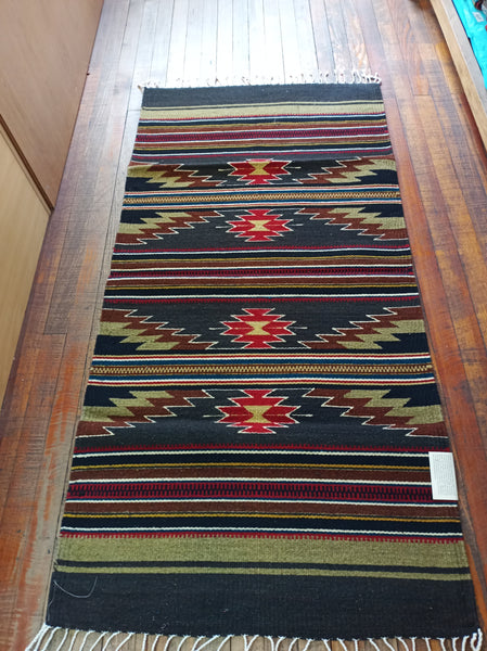 Zapotec Handwoven Wool Rug; 30"x60"; ZAP418-3