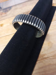 Navajo Handcrafted Sterling Silver Cuff by LeAnder Tahe; BR420-4