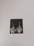 Navajo Handcrafted Sterling Silver and Turquoise Thunderbird Earrings by Paige Gordon; ER20-3