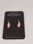 Navajo Handcrafted Pink Conch Shell and Sterling Silver Earrings; ER13-1