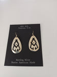 Authentic T/R Singer Etched Sterling Silver Earrings; ER718-4