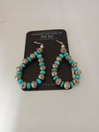 Handcrafted Turquoise and Sterling Silver Bead Earrings; ER719-7