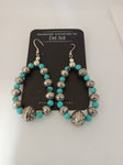 Handcrafted Turquoise and Sterling Silver Bead Earrings; ER719-6