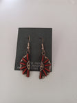 Authentic Zuni Sterling Silver Coral Earrings