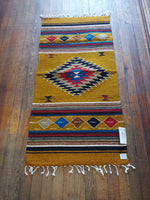 Zapotec Handwoven Wool Rug; 22"x44"; ZP112-9