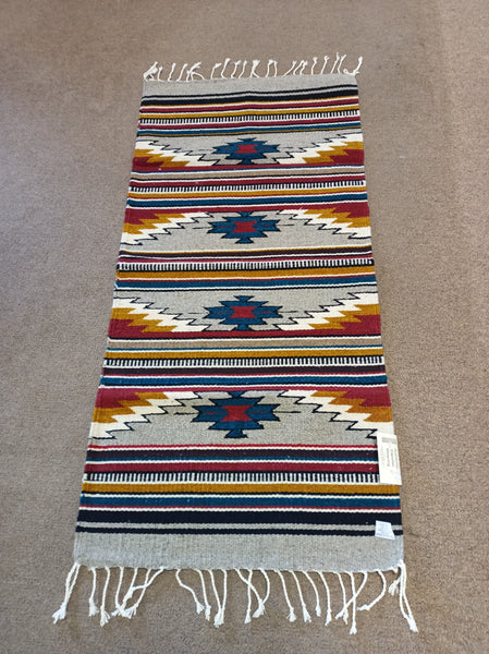 Zapotec Handwoven Wool Rug; 22"x44"; ZP118-6