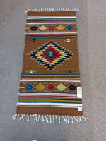 Zapotec Handwoven Wool Rug; 22"x44"; ZP118-3