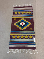 Zapotec Handwoven Wool Rug; 22"x44"; ZP118-1