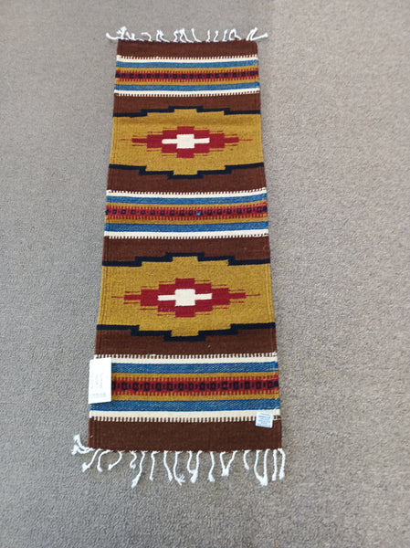 Zapotec Handwoven Wool Runner; 15"x40"; ZAP11-11