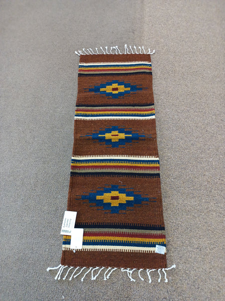 Zapotec Handwoven Wool Runner; 15"x40"; ZAP11-9