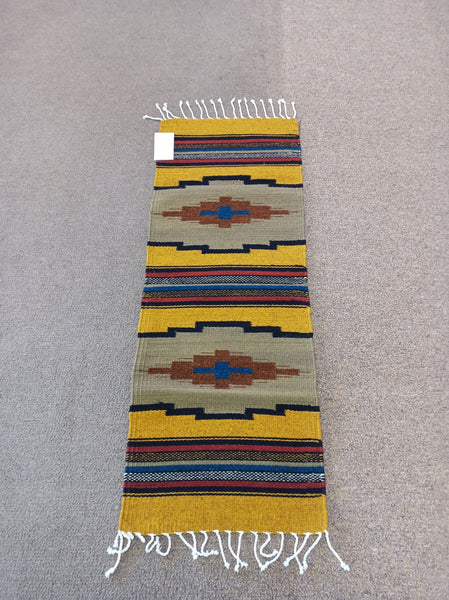 Zapotec Handwoven Wool Runner; 15"x40"; ZAP11-8