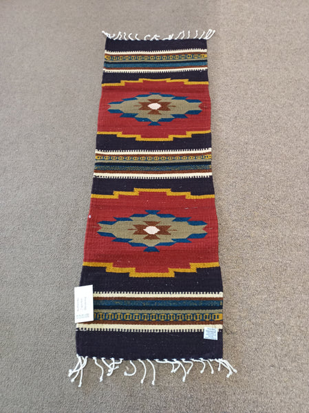 Zapotec Handwoven Wool Runner; 15"x40"; ZAP11-6