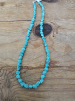 Authentic Campitos Turquoise Nugget Necklace; 18in; NK17-2