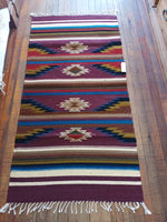 Zapotec Handwoven Wool Rug; 30" x 60"; Z10-4