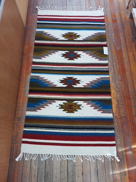 Zapotec Handwoven Wool Rug; 30" x 60"; ZAP111-6