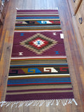 Zapotec Handwoven Wool Rug; 30" x 60"; ZAP111-4