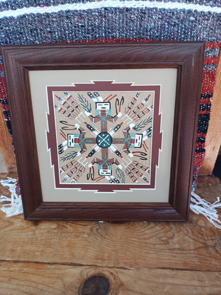 Navajo Sand Painting by Glen Nez; SP13-E