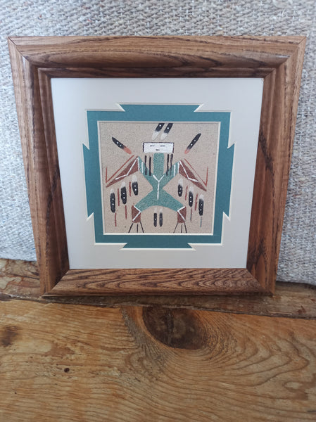 Navajo Sand Painting by Nephi Benally; SP24-D