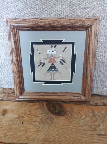 Navajo Sand Painting by Nephi Benally; SP24-C