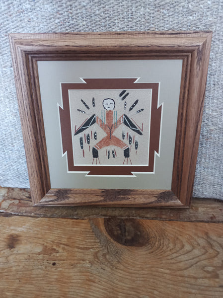 Navajo Sand Painting by Nephi Benally; SP24-B