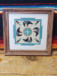 Navajo Sand Painting by Michael Watchman; 7"x7" (with frame)