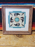 Navajo Sand Painting by Michael Watchman; 7"x7" (with frame)