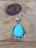 Navajo Turquoise and Sterling Silver Pendant; PD6-2