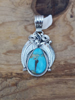 Navajo Turquoise and Sterling Silver Pendant; PD6-3
