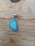 Navajo Turquoise and Sterling Silver Pendant; PD7-7