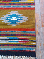 Zapotec Handwoven Wool Runner; 15"x40"; ZP-22-3