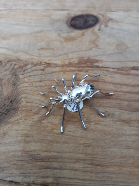 Genuine Sterling Silver Navajo Spider Brooch; PD725-8