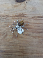 Genuine Tiger Eye and Sterling Silver Navajo Spider; PD725-6