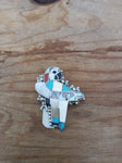 Genuine Zuni Inlay Multi Stone Parrot Pin/Pendant