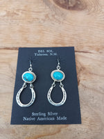 Turquoise and Sterling Silver Earrings; Navajo; ER13-5
