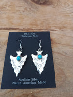 Turquoise and Sterling Silver Earrings by Tonya Yazzie; Navajo; ER13-3