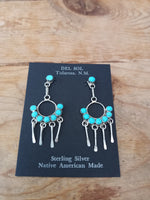 Turquoise and Sterling Silver Earrings; Navajo; ER14-O17
