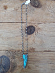 Just In; Turquoise and Sterling Silver Necklace; NKL 4-6