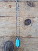 Just In; Turquoise and Sterling Silver Necklace; NKL4-2