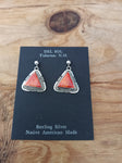 Just In; Navajo Handcrafted Sterling Silver and Spiny Oyster Earrings; ER18-T3