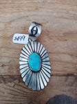Just In; Navajo Turquoise and Sterling Silver Pendant; PDD3-5