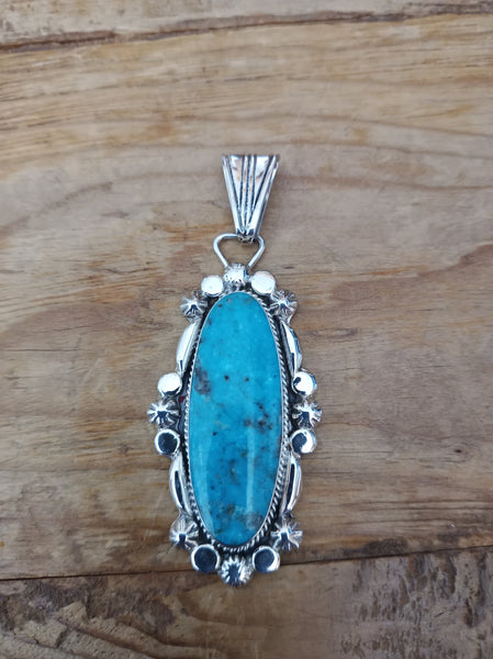 Just In; Navajo Turquoise and Sterling Silver Pendant; PDD3-1