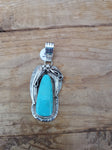 Just In; Navajo Turquoise and Sterling Silver Pendant by Davey Morgan; PDD2-7