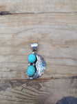 Just In; Navajo Sterling Silver and Turquoise Pendant; PDD2-1